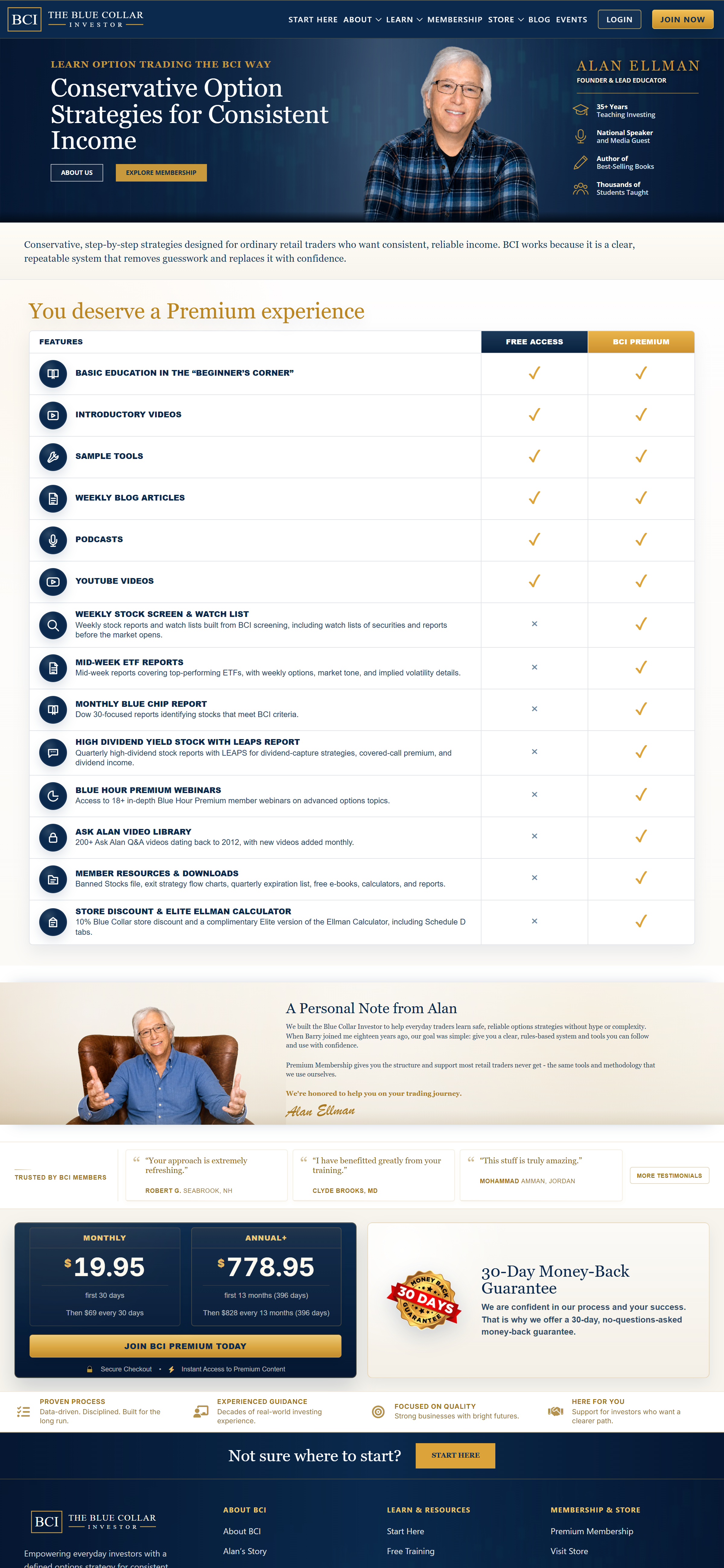 Blue Collar Investor homepage